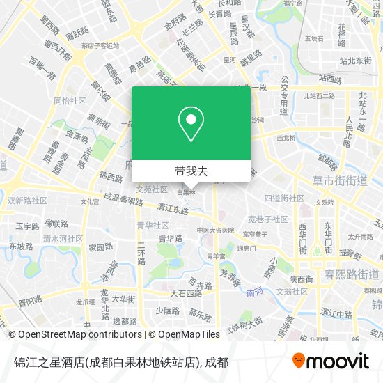 锦江之星酒店(成都白果林地铁站店)地图