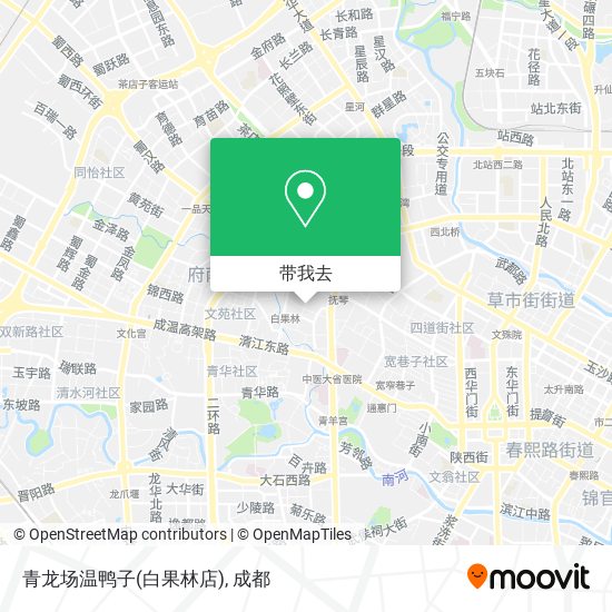 青龙场温鸭子(白果林店)地图