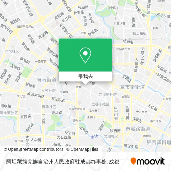 阿坝藏族羌族自治州人民政府驻成都办事处地图