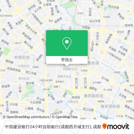 中国建设银行24小时自助银行(成都西月城支行)地图