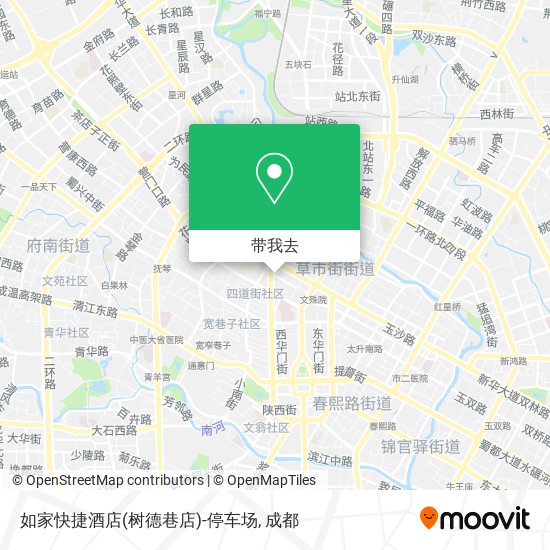 如家快捷酒店(树德巷店)-停车场地图