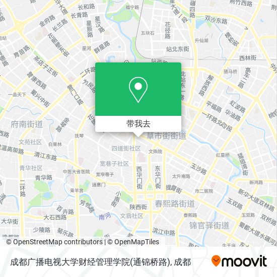 成都广播电视大学财经管理学院(通锦桥路)地图