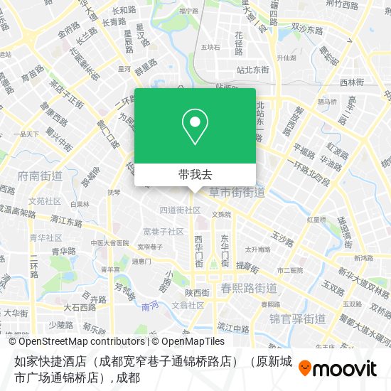 如家快捷酒店（成都宽窄巷子通锦桥路店）（原新城市广场通锦桥店）地图