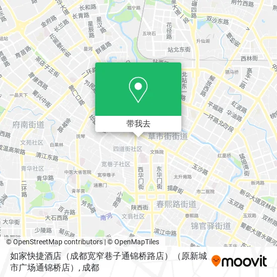 如家快捷酒店（成都宽窄巷子通锦桥路店）（原新城市广场通锦桥店）地图