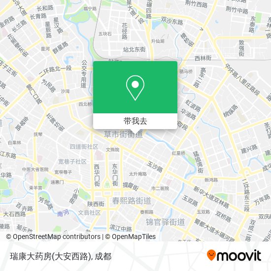 瑞康大药房(大安西路)地图