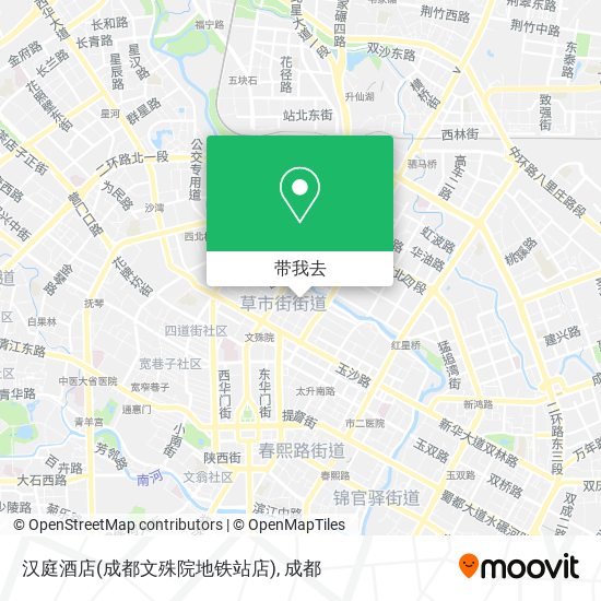 汉庭酒店(成都文殊院地铁站店)地图