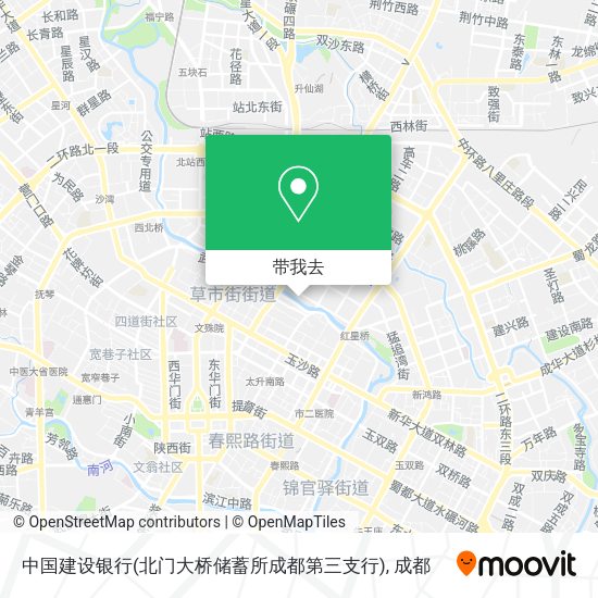 中国建设银行(北门大桥储蓄所成都第三支行)地图