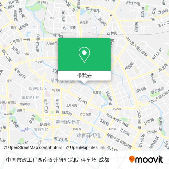 中国市政工程西南设计研究总院-停车场地图