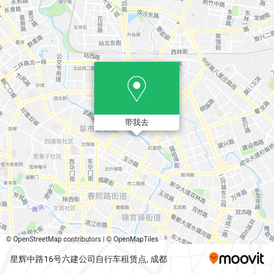 星辉中路16号六建公司自行车租赁点地图