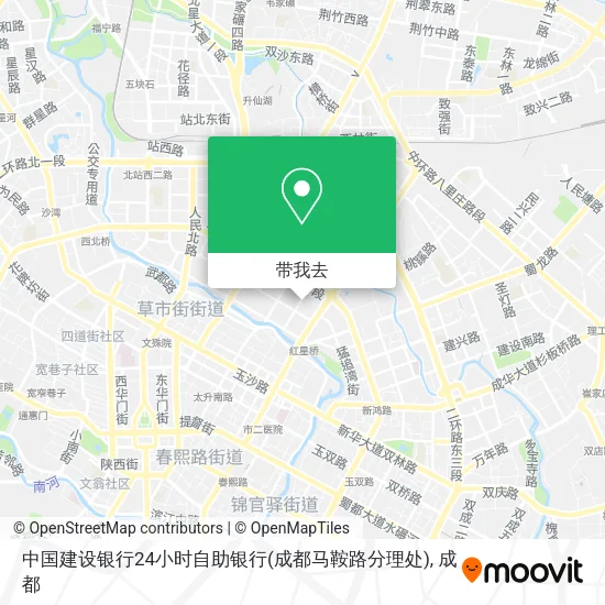 中国建设银行24小时自助银行(成都马鞍路分理处)地图