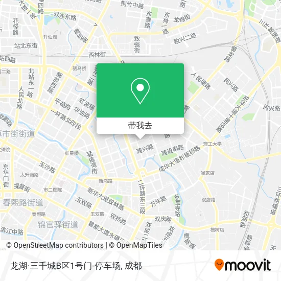 龙湖·三千城B区1号门-停车场地图