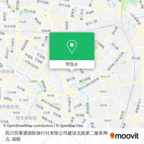 四川百事通国际旅行社有限公司建设北路第二服务网点地图