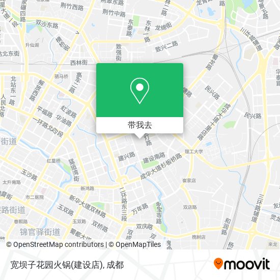 宽坝子花园火锅(建设店)地图
