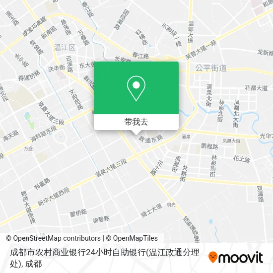 成都市农村商业银行24小时自助银行(温江政通分理处)地图