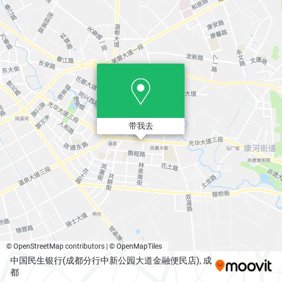 中国民生银行(成都分行中新公园大道金融便民店)地图
