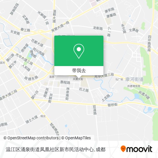 温江区涌泉街道凤凰社区新市民活动中心地图