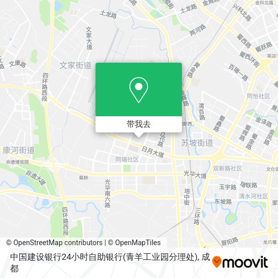 中国建设银行24小时自助银行(青羊工业园分理处)地图