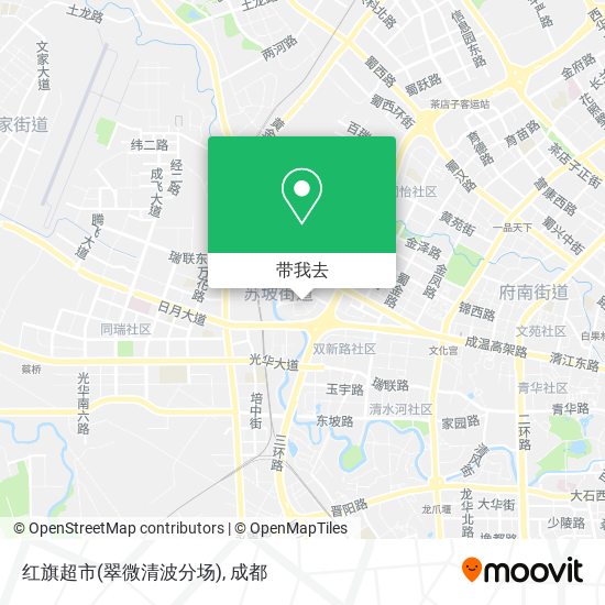 红旗超市(翠微清波分场)地图