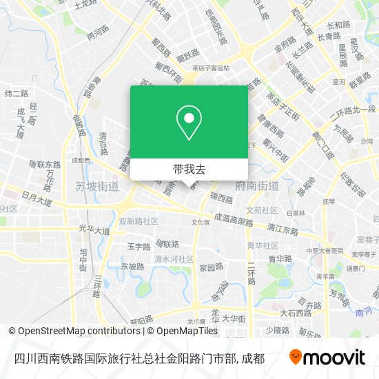 四川西南铁路国际旅行社总社金阳路门市部地图