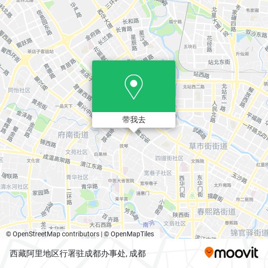 西藏阿里地区行署驻成都办事处地图