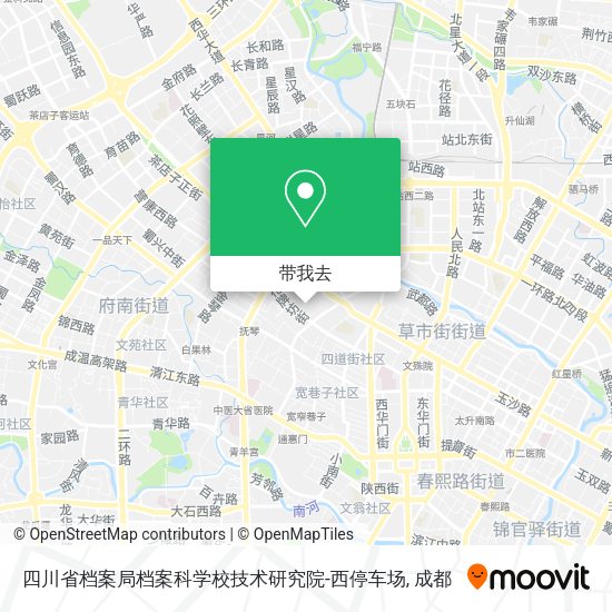 四川省档案局档案科学校技术研究院-西停车场地图
