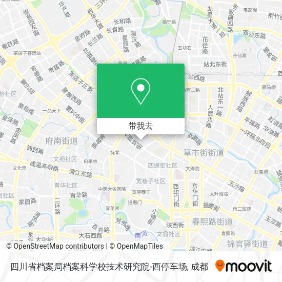 四川省档案局档案科学校技术研究院-西停车场地图