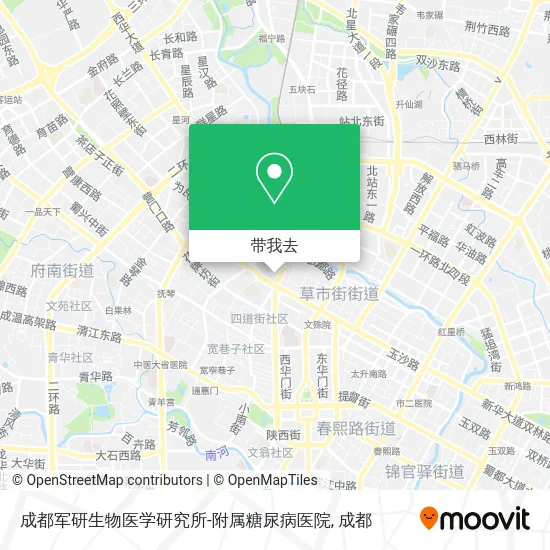 成都军研生物医学研究所-附属糖尿病医院地图