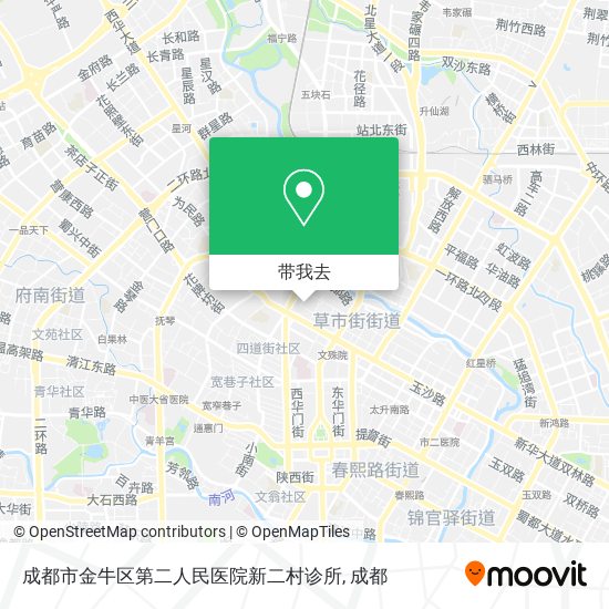 成都市金牛区第二人民医院新二村诊所地图