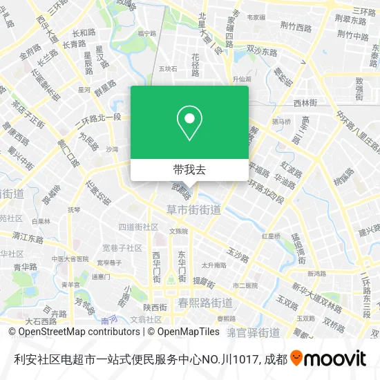 利安社区电超市一站式便民服务中心NO.川1017地图