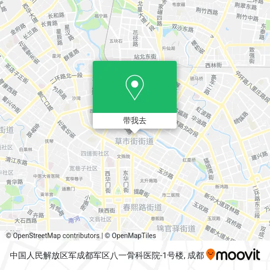 中国人民解放区军成都军区八一骨科医院-1号楼地图