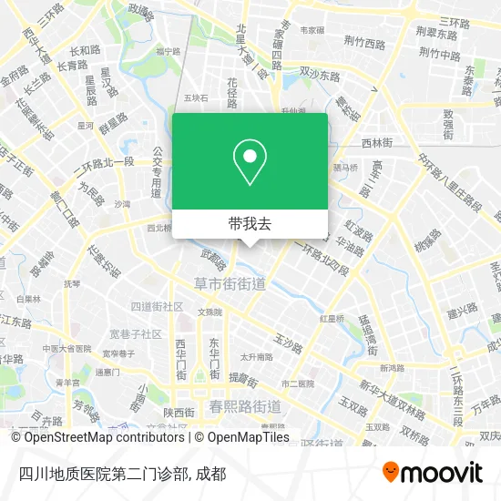 四川地质医院第二门诊部地图