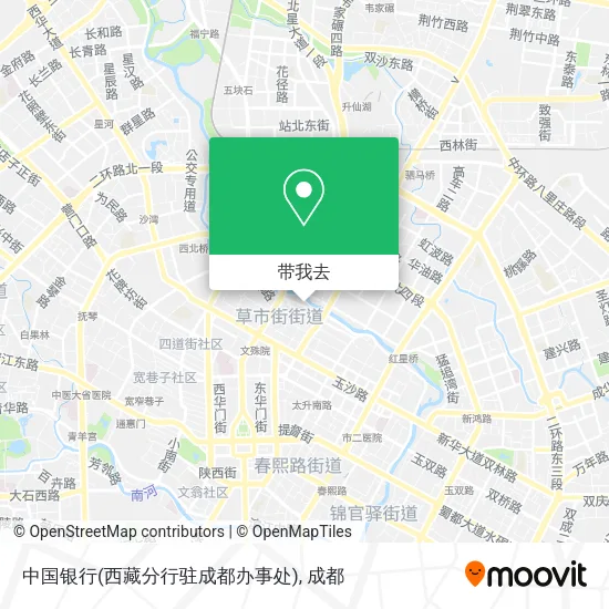中国银行(西藏分行驻成都办事处)地图