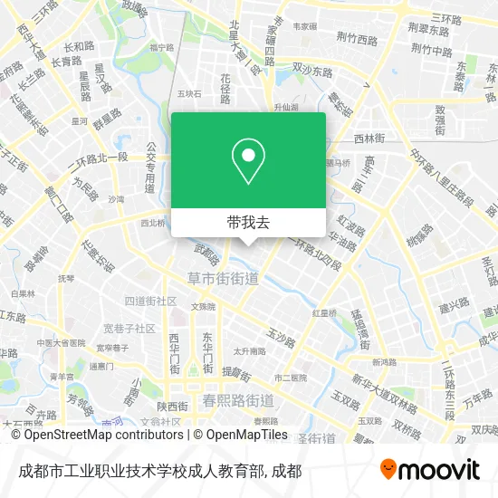 成都市工业职业技术学校成人教育部地图