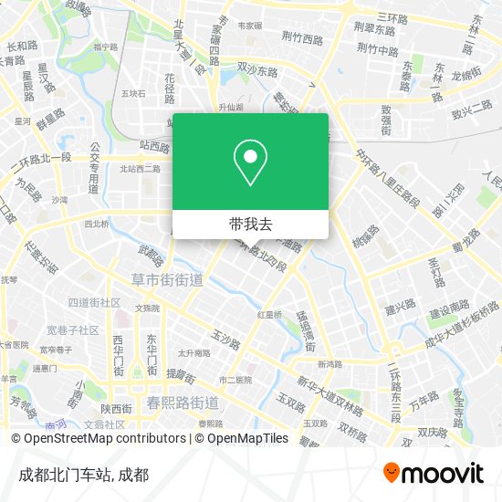 成都北门车站地图