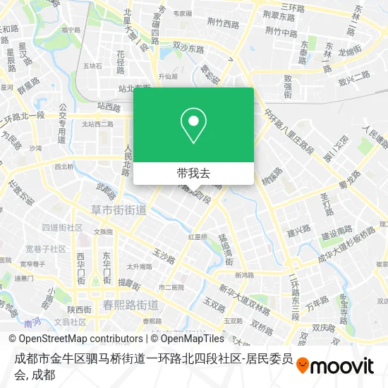 成都市金牛区驷马桥街道一环路北四段社区-居民委员会地图