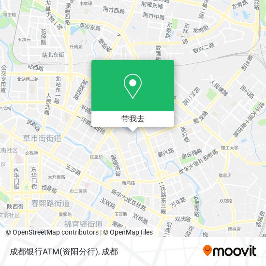 成都银行ATM(资阳分行)地图