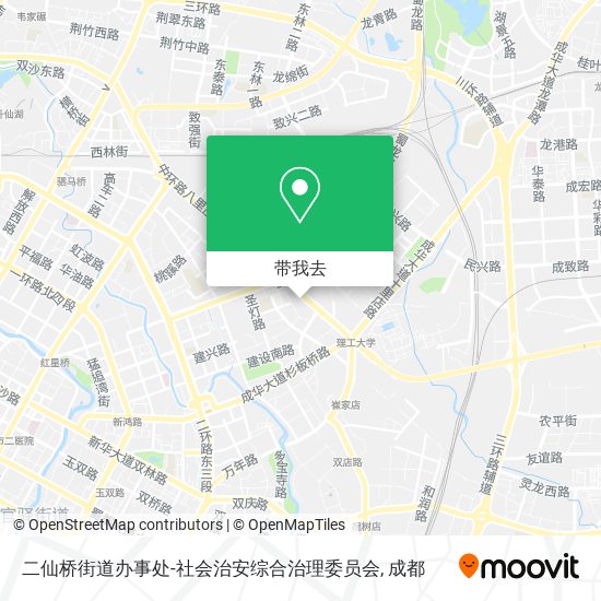 二仙桥街道办事处-社会治安综合治理委员会地图
