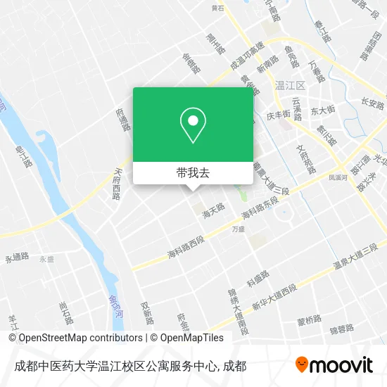 成都中医药大学温江校区公寓服务中心地图