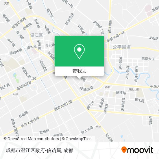 成都市温江区政府-信访局地图