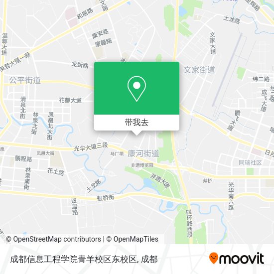 成都信息工程学院青羊校区东校区地图