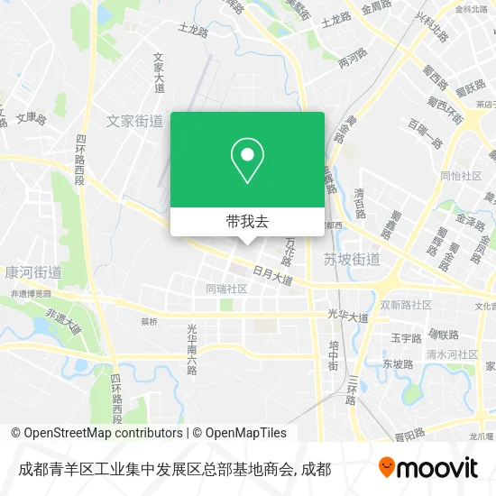 成都青羊区工业集中发展区总部基地商会地图