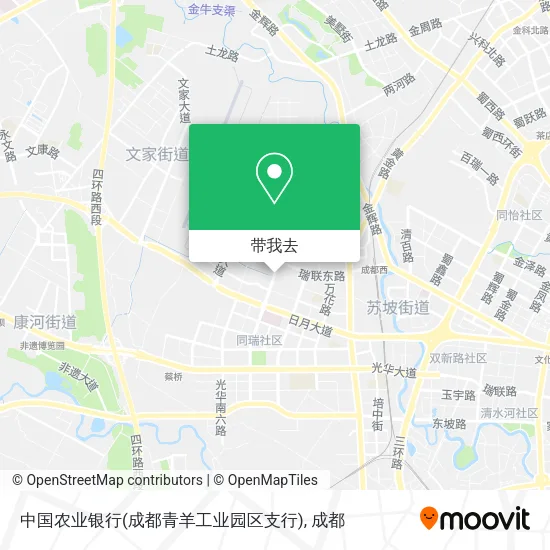 中国农业银行(成都青羊工业园区支行)地图