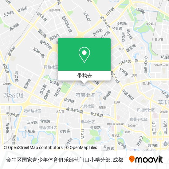 金牛区国家青少年体育俱乐部营门口小学分部地图