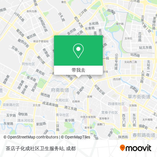 茶店子化成社区卫生服务站地图