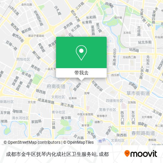 成都市金牛区抚琴内化成社区卫生服务站地图