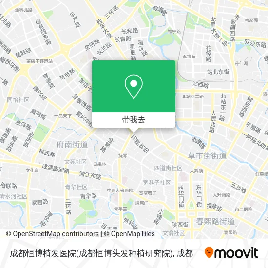 成都恒博植发医院(成都恒博头发种植研究院)地图