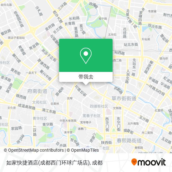 如家快捷酒店(成都西门环球广场店)地图