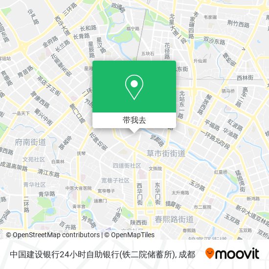 中国建设银行24小时自助银行(铁二院储蓄所)地图