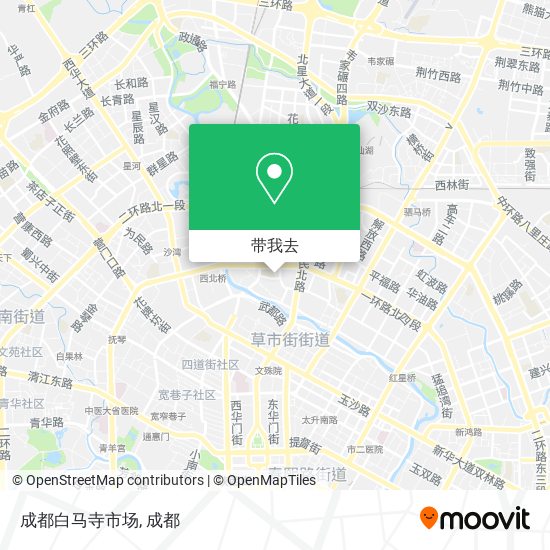 成都白马寺市场地图