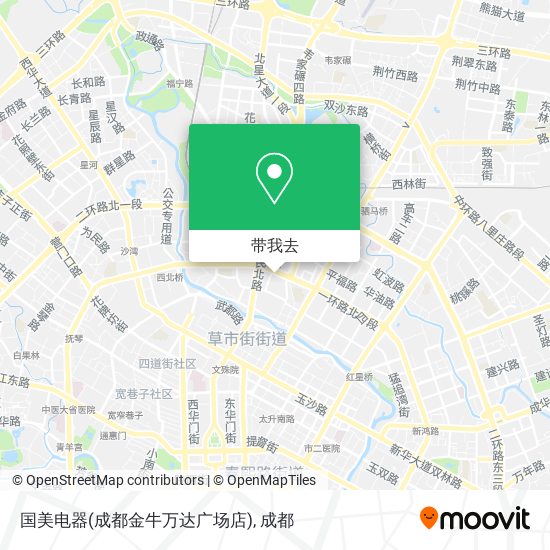 国美电器(成都金牛万达广场店)地图